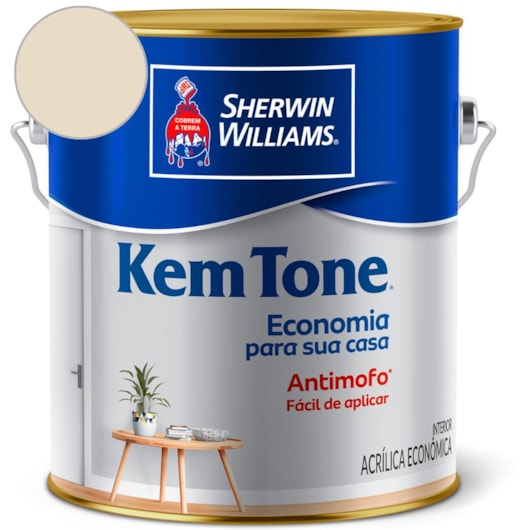 Tinta Acrílica Kemtone Fosco Palha Sherwin Williams 3,6L - Imagem principal - ec8c6e17-d935-4e39-a887-f8714dde6251