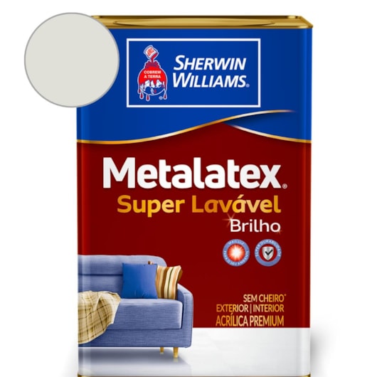 Tinta Acrílica Melatex Superlavável Brilho Branco Gelo Sherwin Williams 18L - Imagem principal - 87059123-85ec-411e-939b-ea5c7464c76f