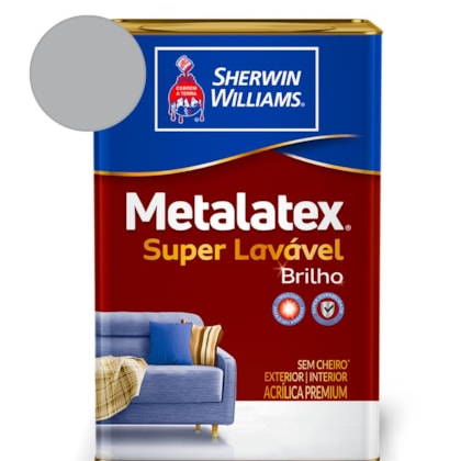 Tinta Acrílica Melatex SuperLavável Brilho Cinza Barbatana Sherwin Williams 18L
