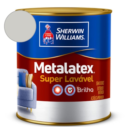 Tinta Acrílica Melatex Superlavável Brilho Elemento Cinza Sherwin Williams 3,6L - Imagem principal - dfef8b26-551f-404c-a377-250f2e9118a1