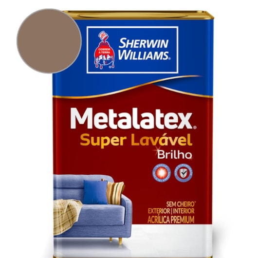 Tinta Acrílica Melatex SuperLavável Brilho Marrom Historico Sherwin Williams 18L - Imagem principal - a4120dbb-4787-48bb-b7e7-62e06da5eb1a