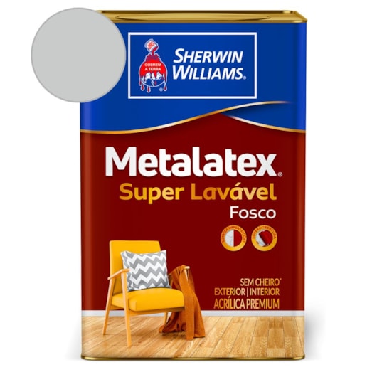 Tinta Acrílica Metalatex Fosco Cinza Alpes Sherwin Williams 18L - Imagem principal - 1443da30-24d6-4e46-ae6a-7a9733b322be