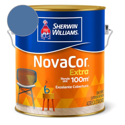 Tinta Acrílica  NovaCor Extra Fosco Azul Indigo Sherwin Williams 3,6L