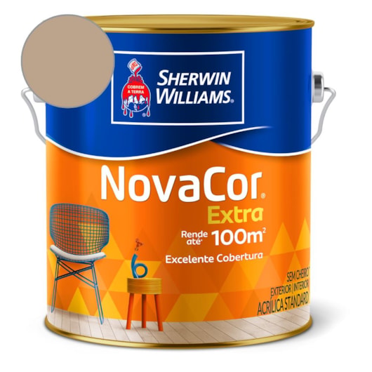 Tinta Acrílica  NovaCor Extra Fosco Camurça Sherwin Williams 3,6L - Imagem principal - 8673c842-2652-4554-b974-c1d921ded337