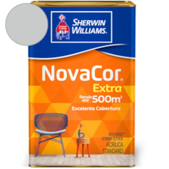 Tinta Acrílica NovaCor Extra Fosco Cinza Alpes Sherwin Williams 18L