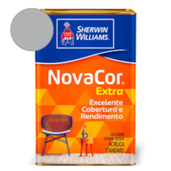 Tinta Acrílica  NovaCor Extra Fosco Cinza Barbatana Sherwin Williams 18L