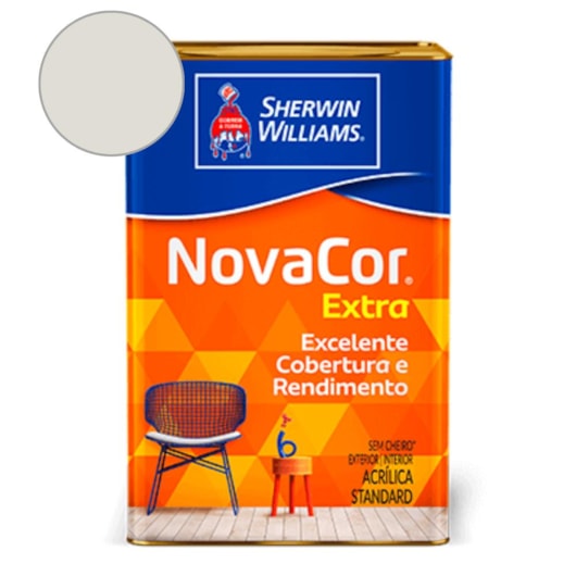 Tinta Acrilíca NovaCor Extra Fosco Gelo Sherwin Williams 18L - Imagem principal - 3eea5349-0e3a-4f1f-9c05-64f3e57941ce