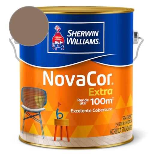 Tinta Acrílica  NovaCor Extra Fosco Marrom Histórico Sherwin Williams 3,6L - Imagem principal - 3b5dbf06-6442-4109-bbeb-131404aa333c