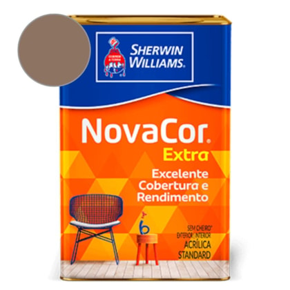 Tinta Acrílica  NovaCor Extra Semibrilho Marrom Histórico Sherwin Williams 18L