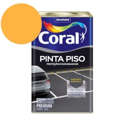 Tinta Acrílica Pinta Piso Fosco Amarelo Demarcação 18l Coral