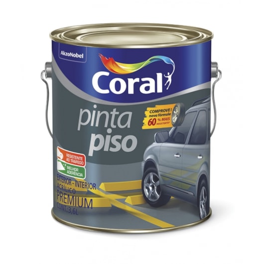 Tinta Acrílica Pinta Piso Fosco Azul 3.6l Coral - Imagem principal - 0b02955c-6de5-4607-93c3-b7b2b1e24714