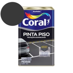 Tinta Acrílica Pinta Piso Fosco Preto Coral 18L