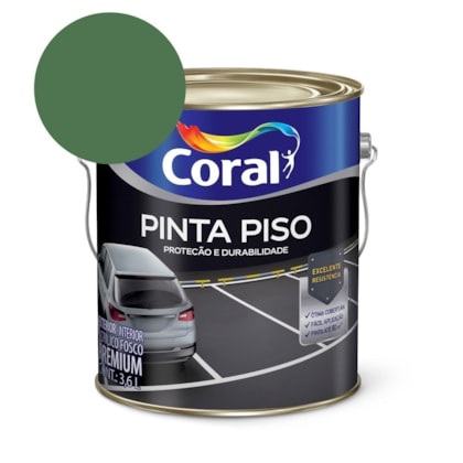 Tinta Acrílica Pinta Piso Fosco Verde Quadra 3.6l Coral