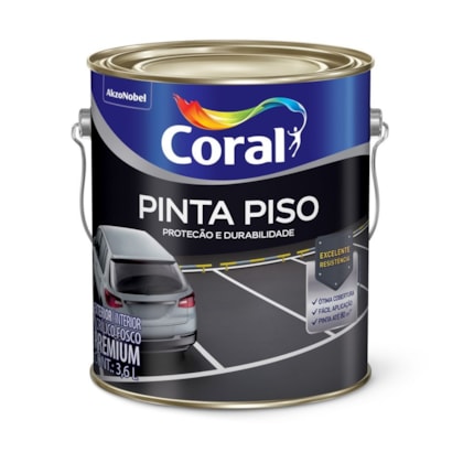 Tinta Acrílica Pinta Piso Fosco Vermelho Segurança 3.6l Coral