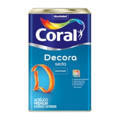 Tinta Acrílica Premium Acetinado Decora Seda Algodao Egípcio Coral 18l