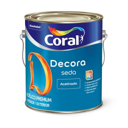 Tinta Acrílica Premium Acetinado Decora Seda Algodão Egípcio Coral 3,6l