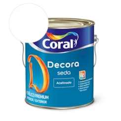 Tinta Acrílica Premium Acetinado Decora Seda Branco Neve Coral 3,6l