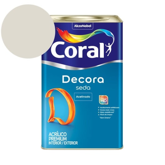 Tinta Acrílica Premium Acetinado Decora Seda Gelo Coral 18L - Imagem principal - aaa78c9a-25be-499d-a5ab-54cf84f62ca2