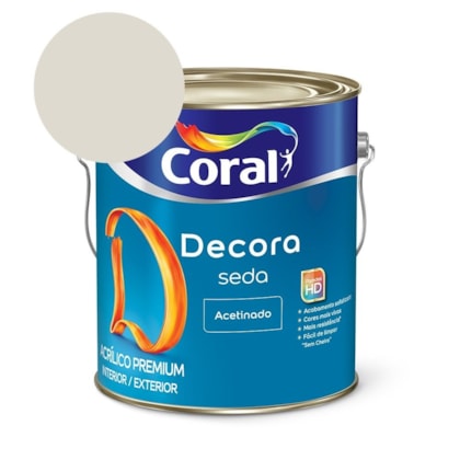 Tinta Acrílica Premium Acetinado Decora Seda Gelo Coral 3,6l