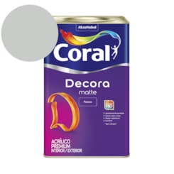 Tinta Acrílica Premium Fosco Decora Matte Algodão Cinzento Coral 18l