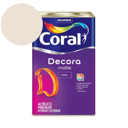 Tinta Acrílica Premium Fosco Decora Matte Algodão Egípcio Coral 18l - Imagem principal - ab582f09-9bc5-46be-9022-fba73489f8a7