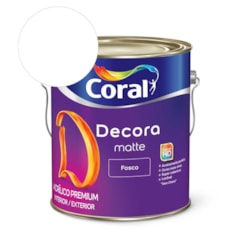 Tinta Acrílica Premium Fosco Decora Matte Branco Neve Coral 3,6l