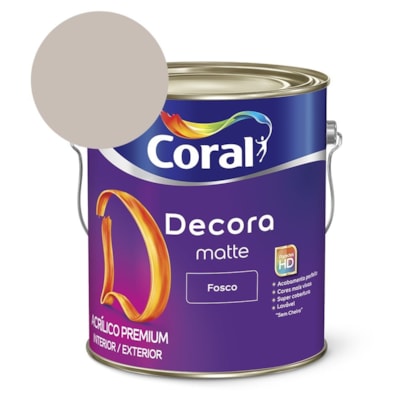 Tinta Acrílica Premium Fosco Decora Matte Cascalho Coral 3,6l