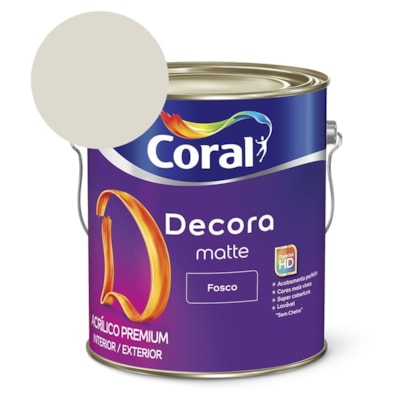 Tinta Acrílica Premium Fosco Decora Matte Gelo Coral 3,6l