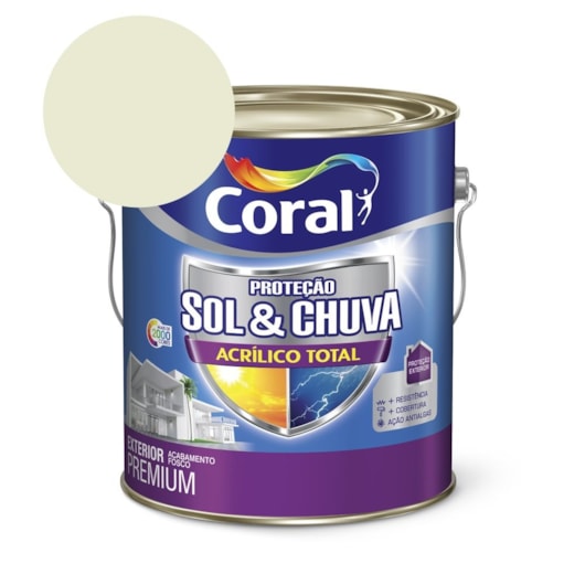 Tinta Acrílica Premium Fosco Proteção Sol & Chuva Acrílico Total Algodão Egípcio 3,6L Coral - Imagem principal - 727769de-2625-458e-94b8-71e9224edce8