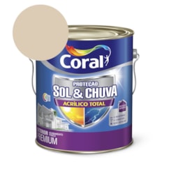 Tinta Acrílica Premium Fosco Proteção Sol & Chuva Acrílico Total Areia 3,6L Coral