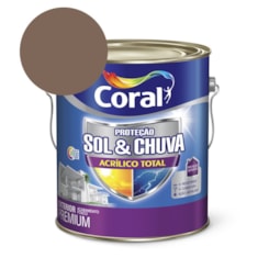 Tinta Acrílica Premium Fosco Proteção Sol & Chuva Acrílico Total Cogumelo Japonês 3,6L Coral