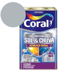 Tinta Acrílica Premium Fosco Proteção Sol & Chuva Acrílico Total Colar Prata 18L Coral