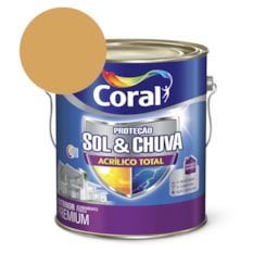 Tinta Acrílica Premium Fosco Proteção Sol & Chuva Acrílico Total Paçoca Doce 3,6L Coral