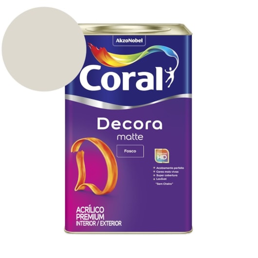 Tinta Acrílica Premium Matte Decora Gelo Coral 18L - Imagem principal - 9ae212fa-b4a0-406b-b8e5-6adc3e3f4789