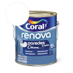 Tinta Acrílica Premium Renova Paredes e Tetos Branco Coral 3,2L