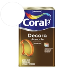 Tinta Acrílica Premium Semi Brilho Decora Diamante Branco Neve Coral 18l
