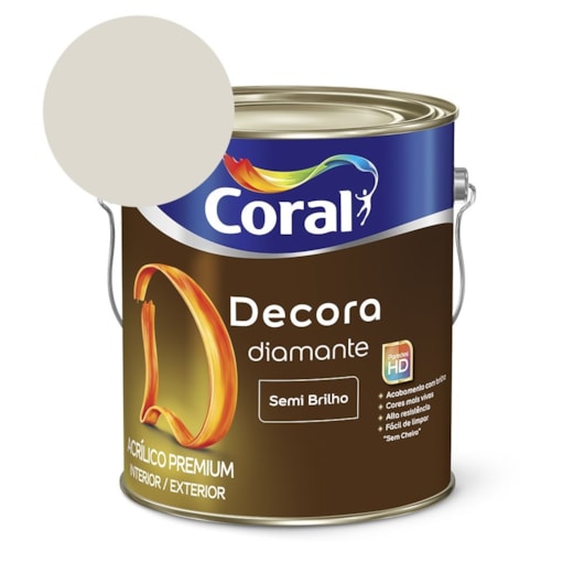 Tinta Acrílica Premium Semi Brilho Decora Diamante Gelo Coral 3,6l - Imagem principal - 4ff97220-8efe-441c-bb25-0611992c4904