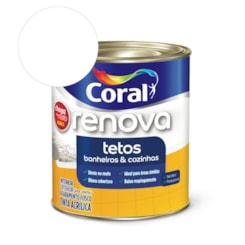 Tinta Acrílica Renova Banheiros E Cozinhas Fosco Branco 900ml Coral