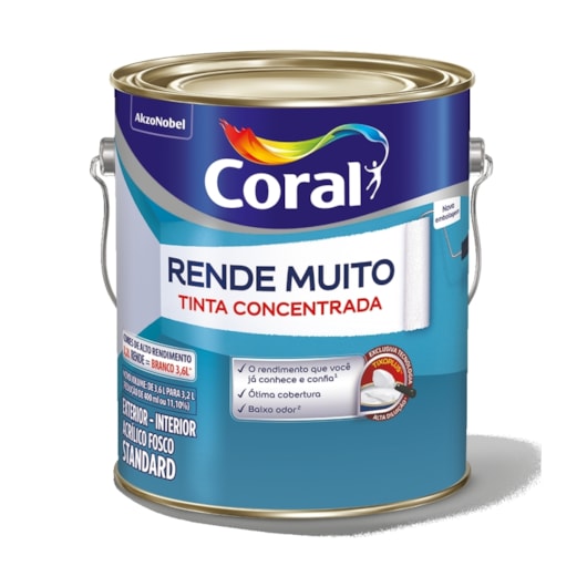 Tinta Acrílica Standard Fosco Rende Muito Amarelo Frevo 3.2l Coral - Imagem principal - 3f7f6bf8-4904-4ee9-9595-145f6148c6b9