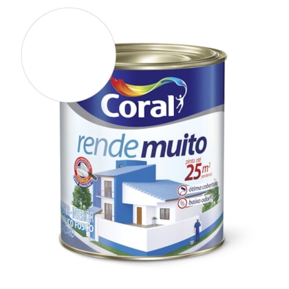 Tinta Acrílica Standard Fosco Rende Muito Branco Neve 900ml Coral