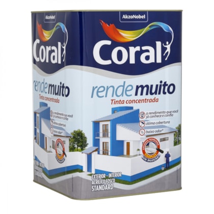 Tinta Acrílica Standard Fosco Rende Muito Branco Neve Coral 18L