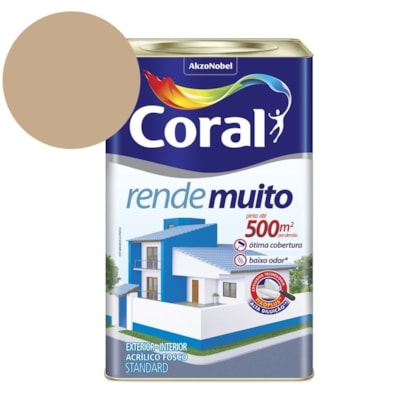 Tinta Acrílica Standard Fosco Rende Muito Camurça 16l Coral