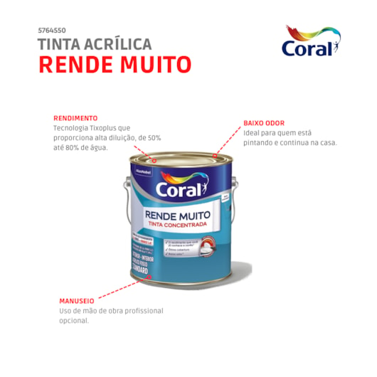 Tinta Acrílica Standard Fosco Rende Muito Cinza Alpino 3,2l Coral - Imagem principal - 4cbb00ad-532b-4801-9bab-78b21067a2b6