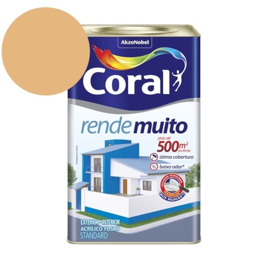 Tinta Acrílica Standard Fosco Rende Muito Cromo Suave 16l Coral - Imagem principal - dbf407aa-1214-4534-89a0-ec42b17cb4dc