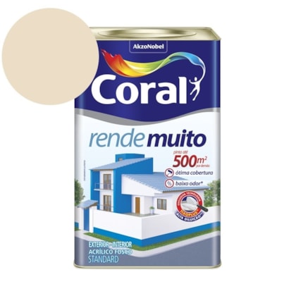 Tinta Acrílica Standard Fosco Rende Muito Palha Coral 16L