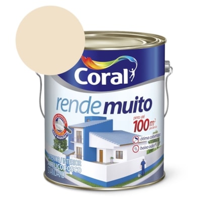 Tinta Acrílica Standard Fosco Rende Muito Perola 3,2l Coral