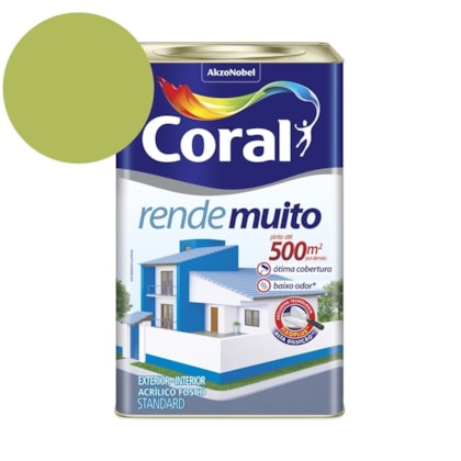 Tinta Acrílica Standard Fosco Rende Muito Verde Limão 16l Coral