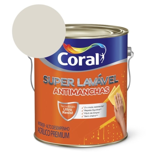 Tinta Acrílica Super Lavável Gelo Coral 3,6L - Imagem principal - 2d224228-df1d-43bc-9d38-53e0fb4a1aaa