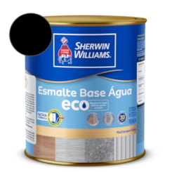 Tinta Esmalte Acetinado Eco Preto Sherwin Williams 0,9L