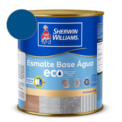 Tinta Esmalte Alto Brilho Eco Azul Franca Sherwin Williams 0,9L
